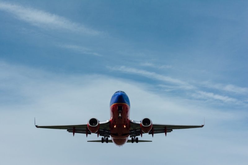 Large Plane flying over