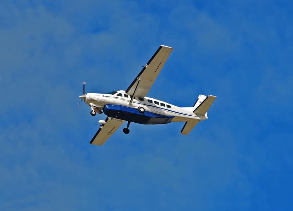 Cessna Caravan flying overhead